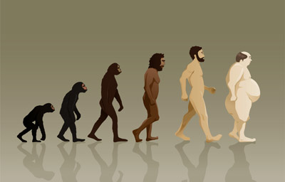 From apes to the Neanderthal to the fat man