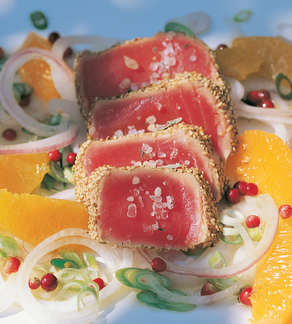 Thunfisch in Sesam gebraten